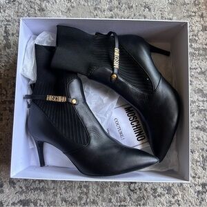 Moschino Black Heeled Boots with Stiletto Heel